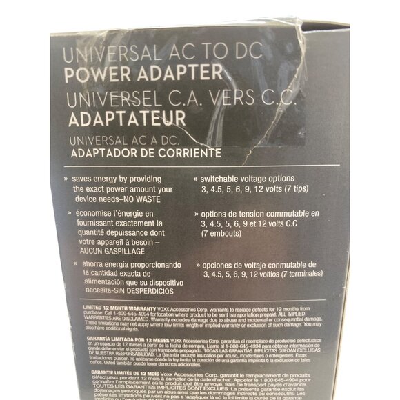 RCA Universal AC To DC Power Adapter With Switchable Voltage & Multiple Tips - Picture 3 of 7